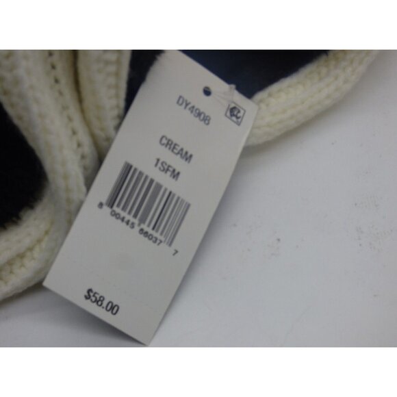 DKNY Fleece-Lined Knit Infinity Scarf, Cream - Picture 12 of 12